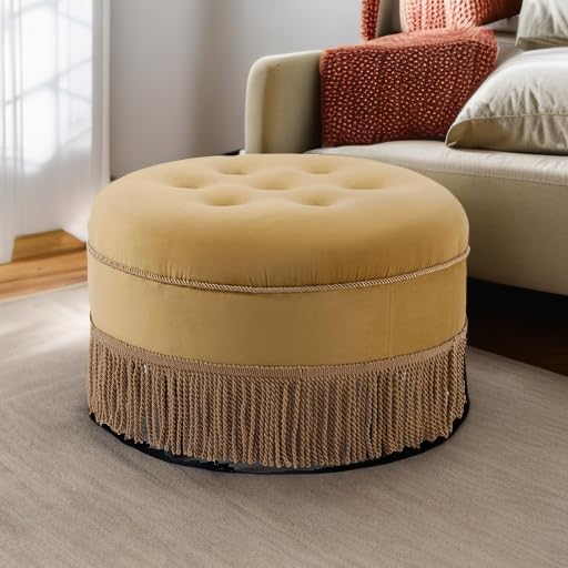 Gold Yellow Velvet With Gold Trim
