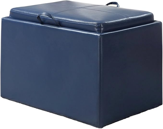 Blue Faux Leather
