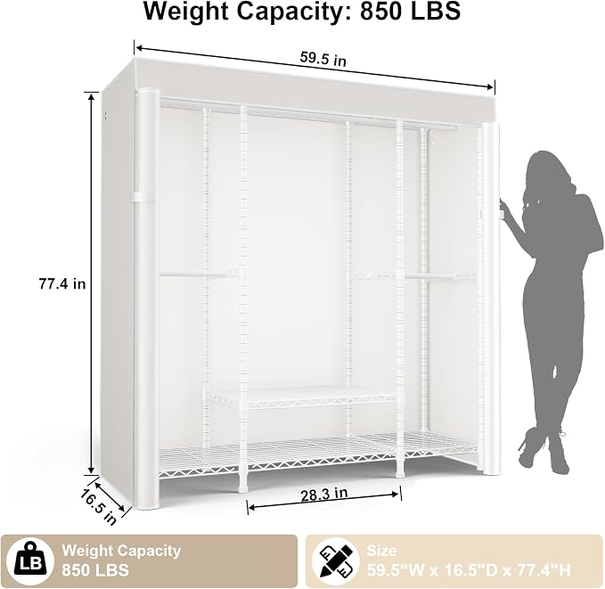 White Rack with Beige Cover