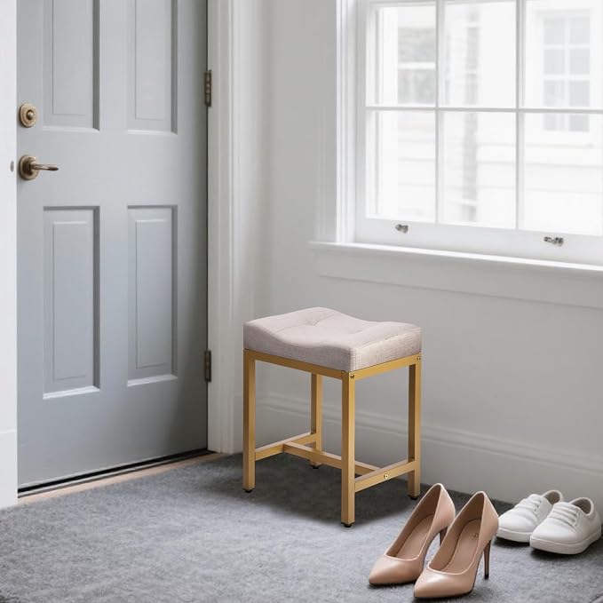 Linen Light Brown & Gold