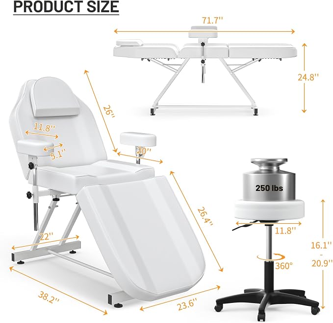 White Tattoo Chair 034