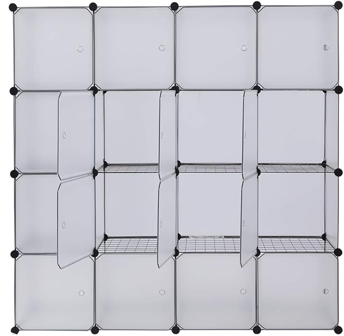 4 Tier 16 Cube, White-a