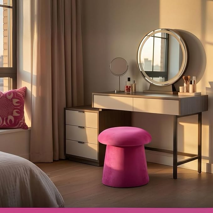 Velvet Mushroom-hot Pink