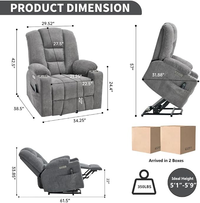 Light Gray + Chenille + Fiber Foam and Polyester Fiber Pad