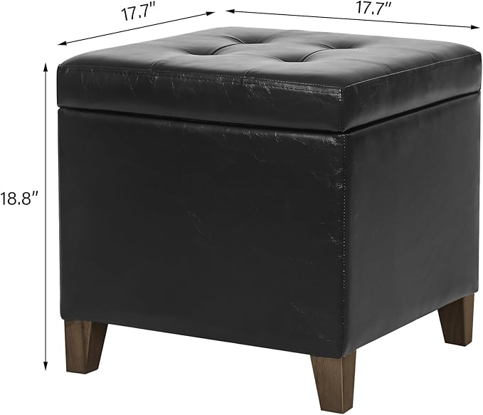 Leather Black With Walnut Legs