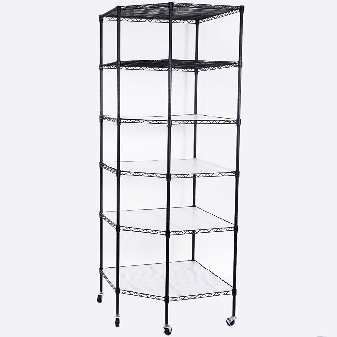 Black1-6 Tier-with Wheels