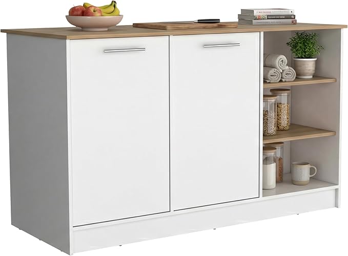 White / Natural Oak