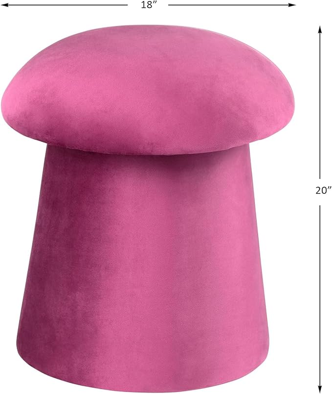 Velvet Mushroom-hot Pink