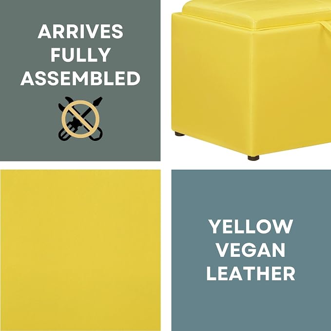 Yellow Faux Leather