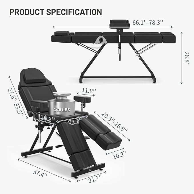 Black Tattoo Chair 0033