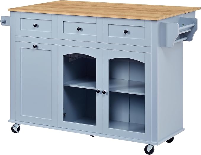Blue Gray+walnut
