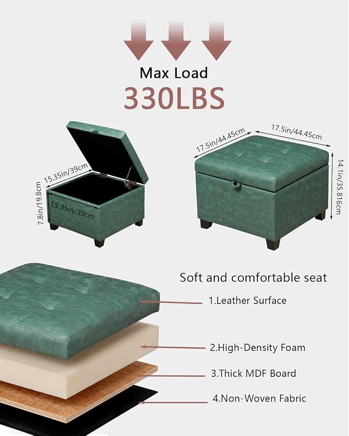 Style3 Green Faux Leather