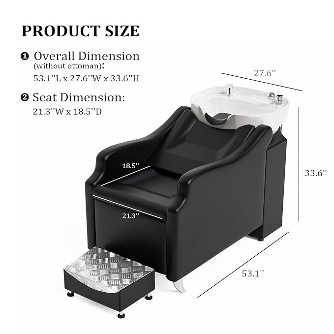 Black With White Sink