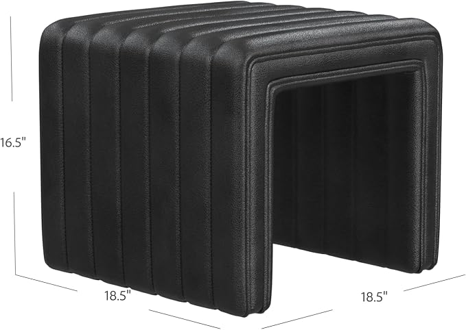 Black Faux Leather