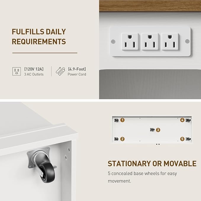 White + Walnut
