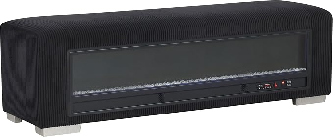 Black With Crystal Stone Décor