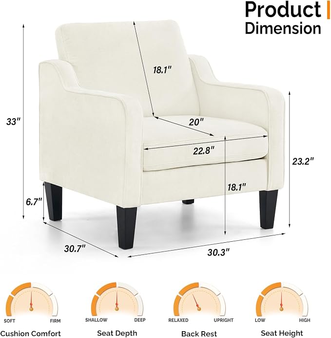 Cream White Chenille