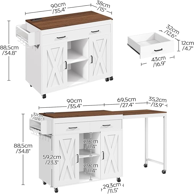 White +Walnut