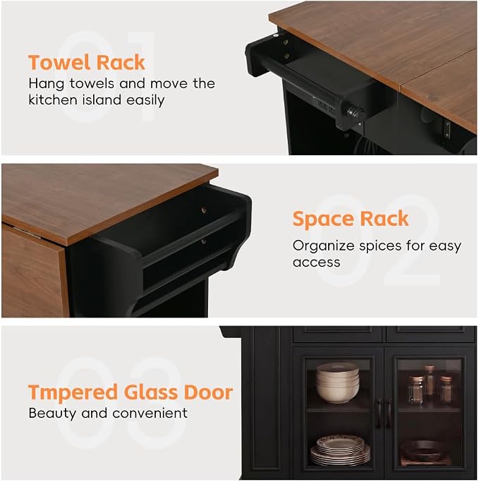 Black + Walnut + Temptered Glass+stainless Steel+ Mdf
