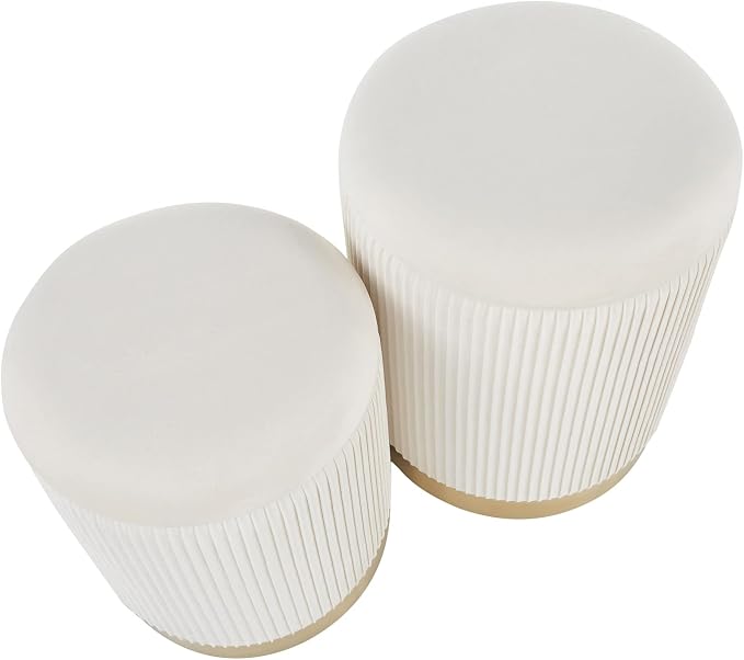 Pleated Cream Velvet