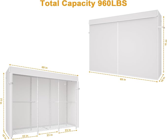 White Rack With White Cover
