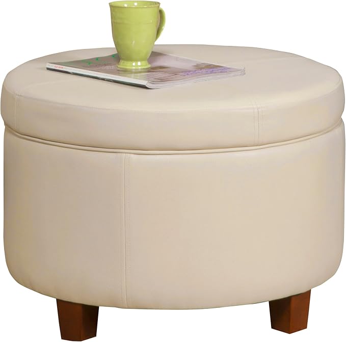 Cream Faux Leather