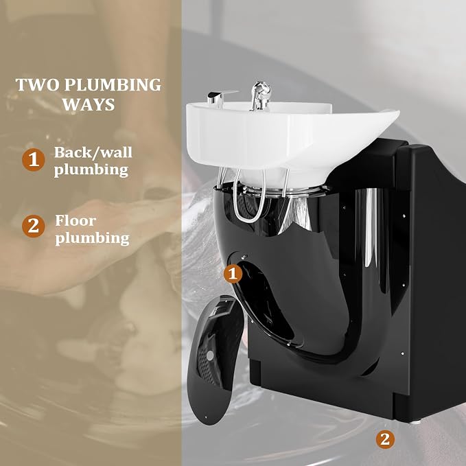 Black With White Sink