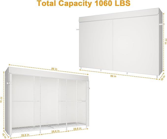 White Rack With White Cover