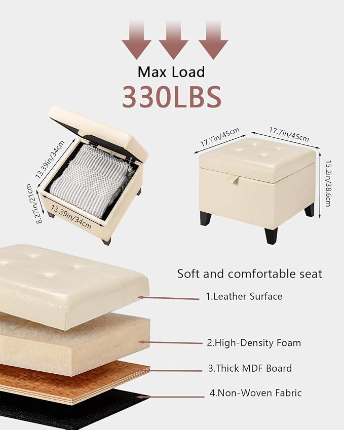 Style2 Faux Leather Beige