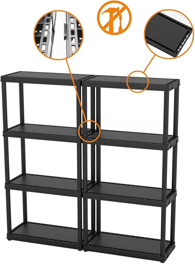 4 Shelf - Black