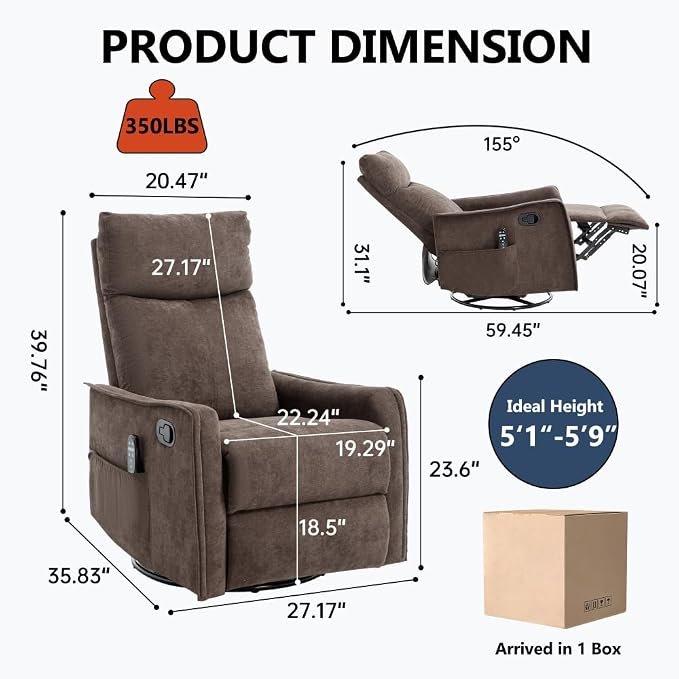 Brown + Metal & Wood + Fiber Foam and Polyester Fiber Pad