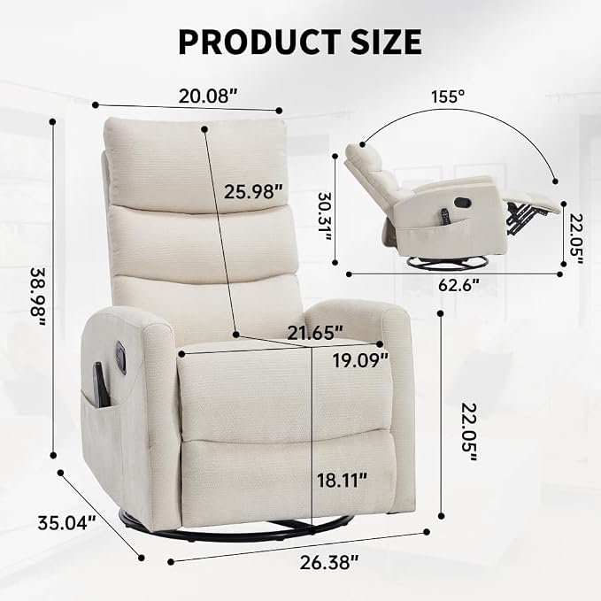 Beige + Metal & Wood + Fiber Foam and Polyester Fiber Pad