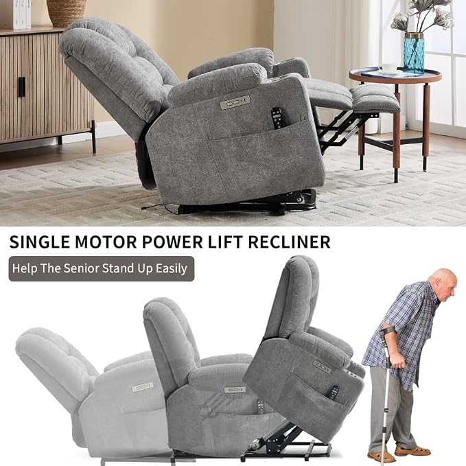 Light Gray + Chenille + Fiber Foam and Polyester Fiber Pad