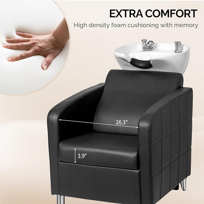 Black with White Sink