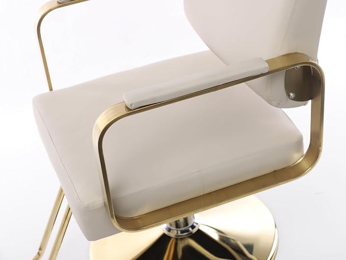 Gold Frame+white Leather