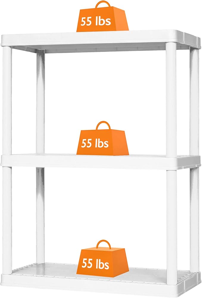 3 Shelf - White
