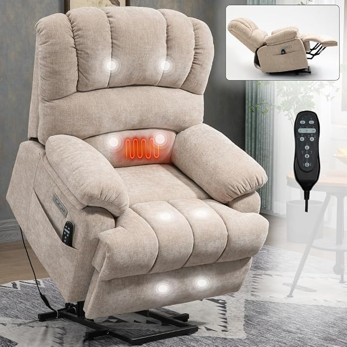 Beige + Chenille + Fiber Foam and Polyester Fiber Pa