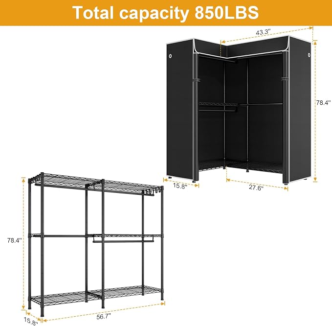 Black Rack with Black Cover