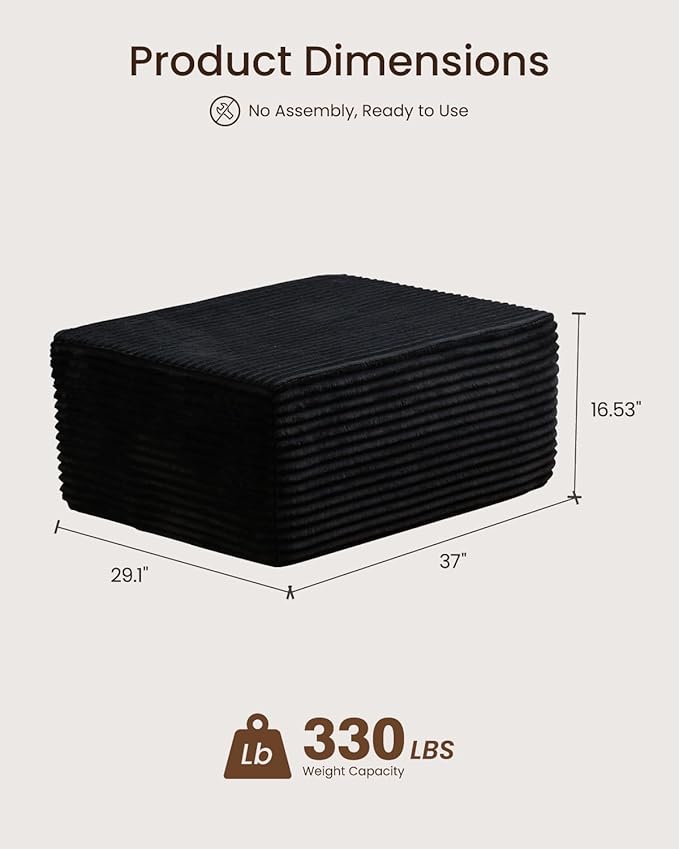 Black (Plush Corduroy Fabric)
