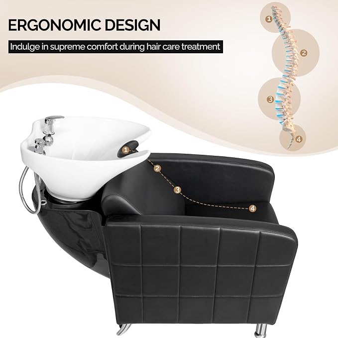 Black with White Sink