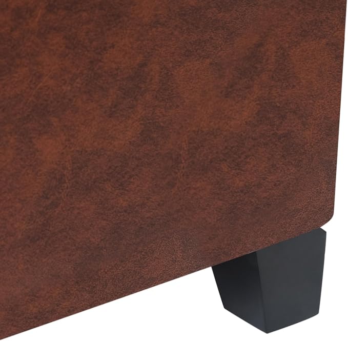 Leather Reddish Brown With Wood Legs