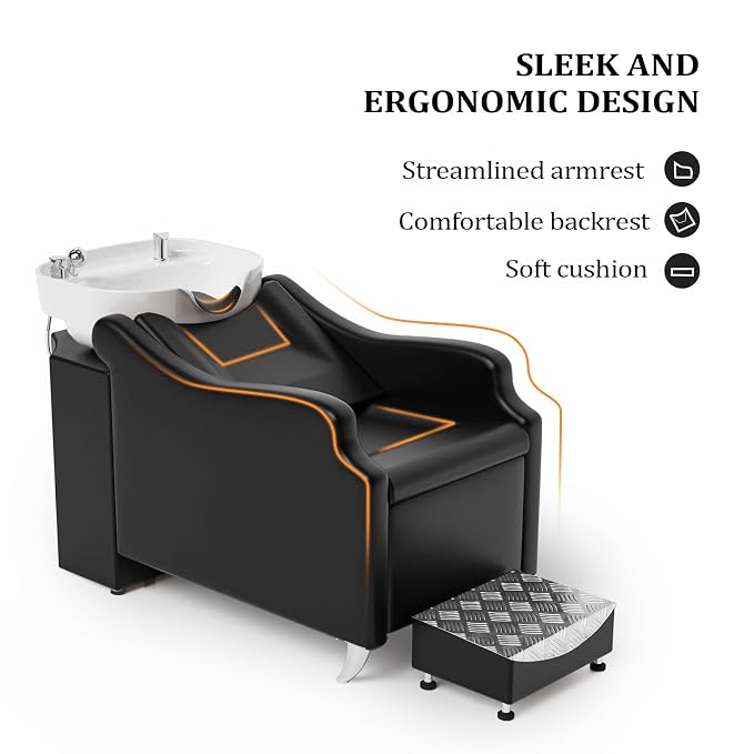 Black With White Sink