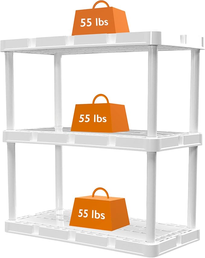 3 Shelf - White