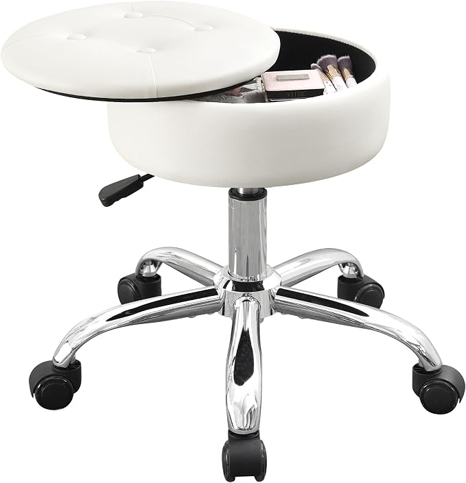 White With Storage and Wheels