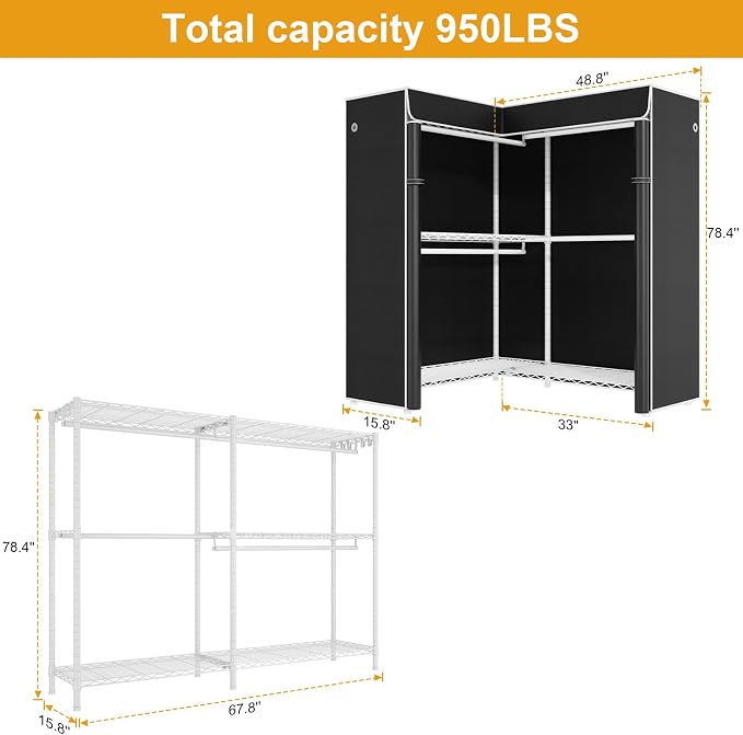 White Rack with Black Cover