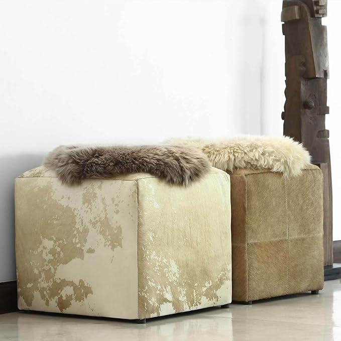 Beige and White