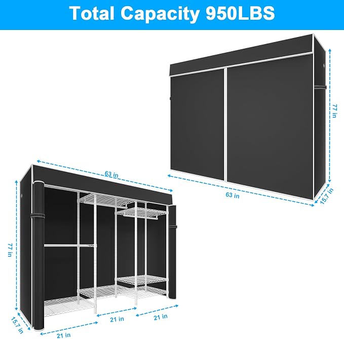 White Rack With Black Cover