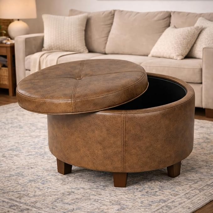Distressed Brown Faux Leather