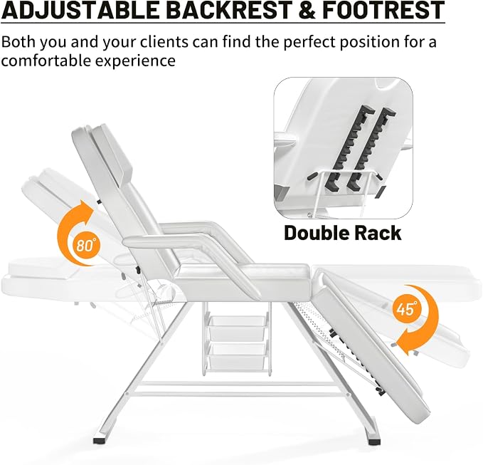 White Tattoo Basics Chair&stool With Backrest