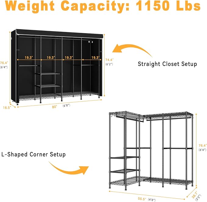 Black Rack with Black Cover